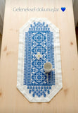 Handmade Embroidered Flower Motif Runner