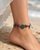 Macrame Clover Design Anklet and Bracelet Special Design