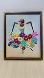 Handmade Dancing African Woman Painting
