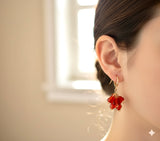 El Yapımı Murano Nar Küpe