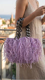 Hand Knitted Lilac Pink Handbag