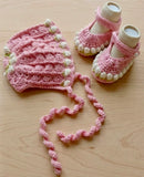 El Örgüsü Bebek Ceket, Bere ve Patik Takım