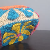 El Örgüsü Çiçekli Burslu Clutch Çanta
