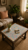 Hand Knitted Lace Table and Coffee Table Cloth Set