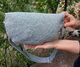 Hand Knitted Red Sand Beaded Bag Special Design